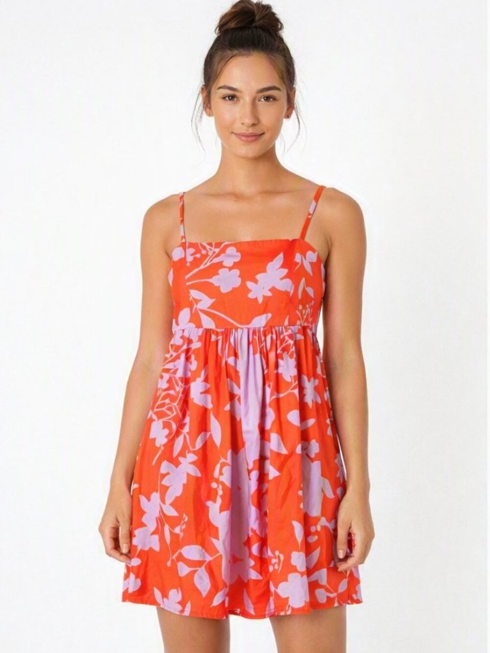 NWT Hutch Anthropologie Red Lilac Floral Mini Slip Dress Size XS